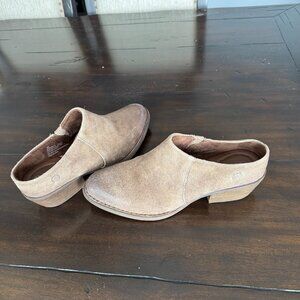 Born Mule Booties, size 9, Burnished Taupe